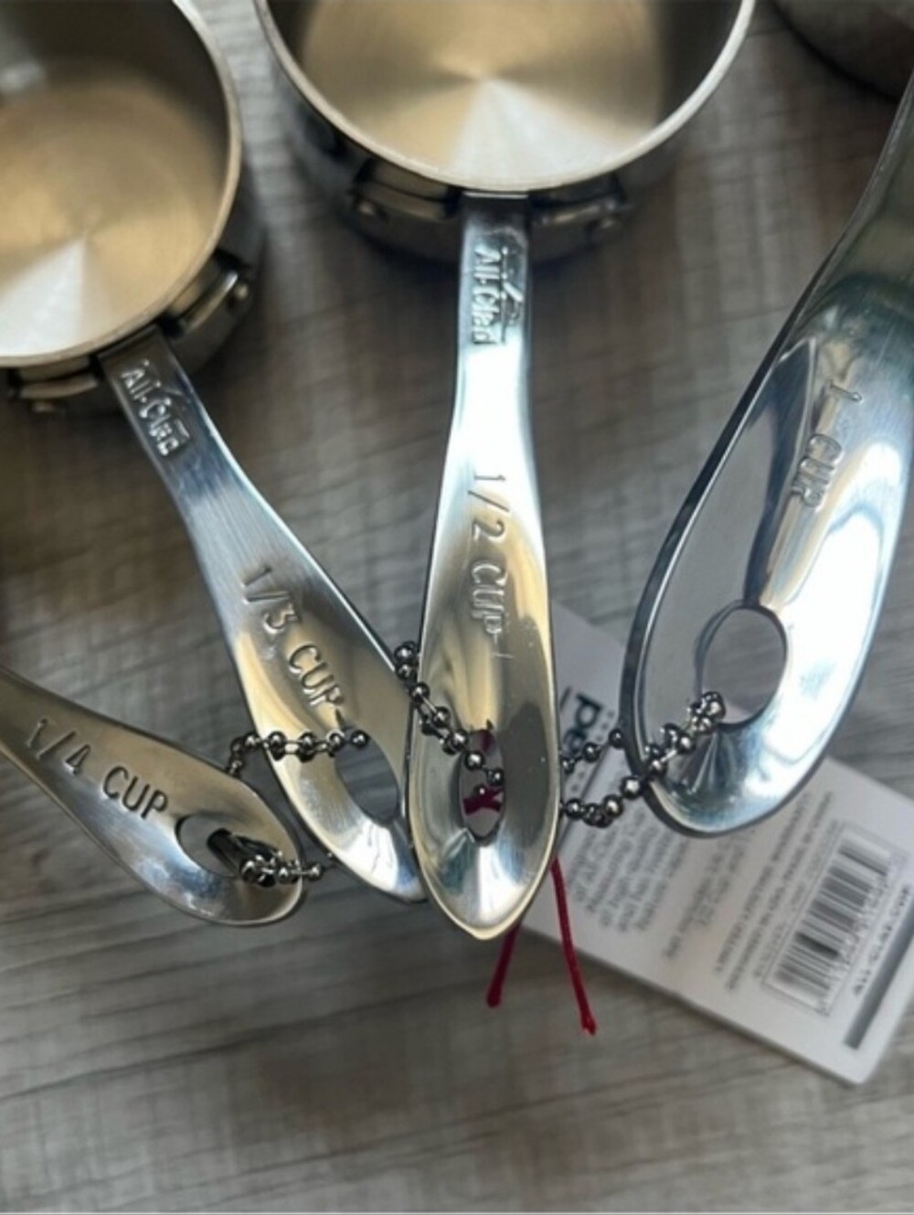 Stainless Steel Measuring Cups Set - Silver